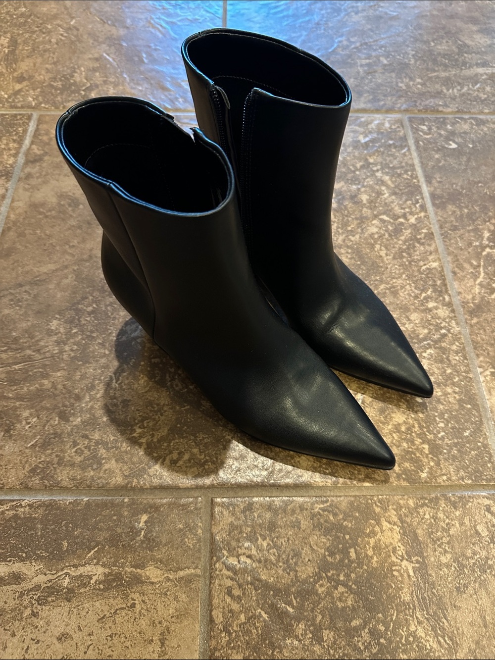 Nine West Black Pointed Toe Ankle Booties